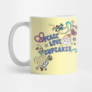 Peace Love and Cupcakes Mug